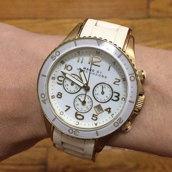 Marc By Marc Jacobs Accessories - Marc by Marc Jacobs white and gold watch